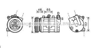 Кондиционер AVA QUALITY COOLING для NISSAN PATROL GR V Wagon (Y61) 2.8 TDiC (Y61)