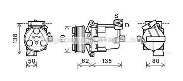 Кондиционер AVA QUALITY COOLING для NISSAN TIIDA Хэтчбек (C11) 1.8