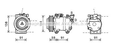 Кондиционер AVA QUALITY COOLING для NISSAN CABSTAR (F24M, F24W) 28.11 DCI, 32.11 DCI, 35.11 DCI 2.5 (F24M)