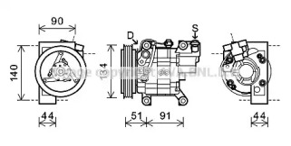 Кондиционер AVA QUALITY COOLING для NISSAN ALMERA I Hatchback (N15) 1.6 SR,SLX