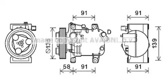Кондиционер AVA QUALITY COOLING для NISSAN NP300 NAVARA (D40) 2.5 dCi 4WD