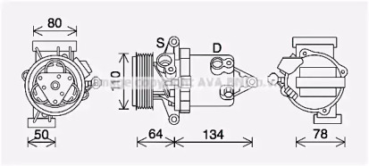 Кондиционер AVA QUALITY COOLING для NISSAN JUKE (F15) 1.6
