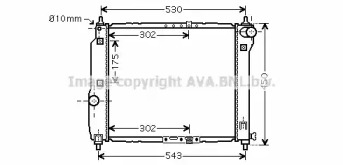 Водяной / масляный радиатор AVA QUALITY COOLING для CHEVROLET KALOS 1.2