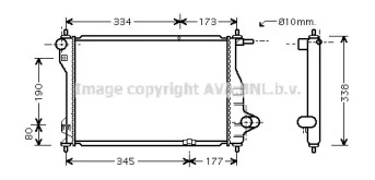 Водяной / масляный радиатор AVA QUALITY COOLING для CHEVROLET SPARK 0.8