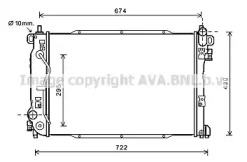 Водяной / масляный радиатор AVA QUALITY COOLING для CHEVROLET EPICA (KL1_) 2.0 D