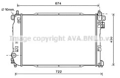 Водяной / масляный радиатор AVA QUALITY COOLING для CHEVROLET EPICA (KL1_) 2.0 D