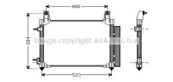 Конденсатор AVA QUALITY COOLING для CHEVROLET SPARK 0.8