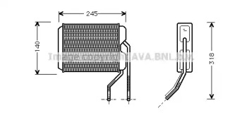 Водяной / масляный радиатор AVA QUALITY COOLING для DAEWOO CIELO 1.5