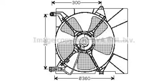Вентилятор AVA QUALITY COOLING для CHEVROLET KALOS 1.4 16V