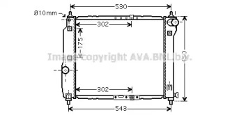 Водяной / масляный радиатор AVA QUALITY COOLING для CHEVROLET KALOS 1.2