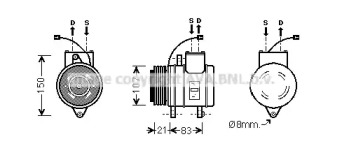 Кондиционер AVA QUALITY COOLING для CHEVROLET KALOS седан 1.2