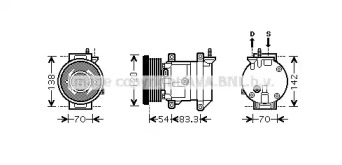 Компрессор/детали AVA QUALITY COOLING для CHEVROLET NUBIRA седан 1.6