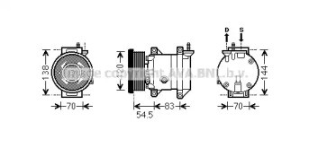 Кондиционер AVA QUALITY COOLING для CHEVROLET NUBIRA седан 2.0 D