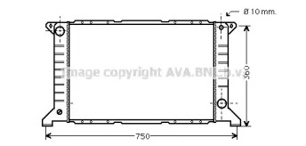 Водяной / масляный радиатор AVA QUALITY COOLING для FORD TRANSIT Фургон (E_ _) 2.5 DI (EAL, EAS)