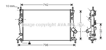 Водяной радиатор AVA QUALITY COOLING для VOLVO C30 1.6 D2