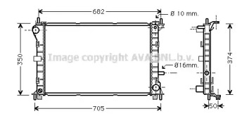 Водяной / масляный радиатор AVA QUALITY COOLING для FORD FOCUS седан (DFW) 1.8 16V
