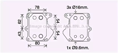 Водяной / масляный радиатор AVA QUALITY COOLING для FORD TRANSIT TOURNEO 2.2 TDCi
