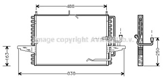 Кондиционер AVA QUALITY COOLING для FORD SIERRA Хэтчбек (GBC, GBG) 2.3 D