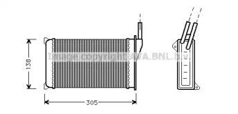 Отопление и вентиляция AVA QUALITY COOLING для FORD ESCORT IV Turnier (AWF, AVF) 1.6 D