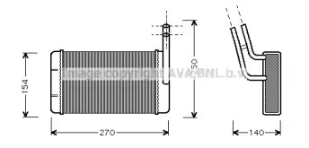 Салонный теплообменник AVA QUALITY COOLING для FORD TRANSIT Фургон (V_ _) 2.4 D (VVS)