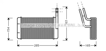 Отопление и вентиляция AVA QUALITY COOLING для FORD TRANSIT Фургон (E_ _) 2.5 DI (EAL, EAS)
