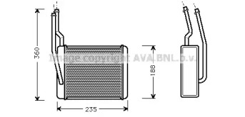 Водяной / масляный радиатор AVA QUALITY COOLING для FORD FOCUS седан (DFW) 1.8 16V