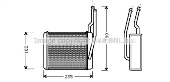 Водяной / масляный радиатор AVA QUALITY COOLING для FORD FOCUS седан (DFW) 1.8 16V