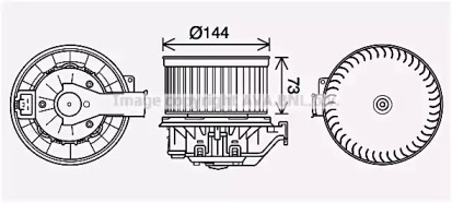 Отопление и вентиляция AVA QUALITY COOLING для FORD FIESTA VI 1.5 TDCi