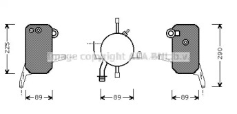 Кондиционер AVA QUALITY COOLING для FORD TRANSIT Фургон (E_ _) 2.5 DI (EAS, EAL)