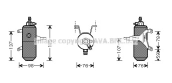 Осушитель AVA QUALITY COOLING для FORD FIESTA III (GFJ) 1.6