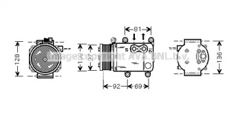 Кондиционер AVA QUALITY COOLING для FORD MONDEO III (B5Y) 2.0 16V