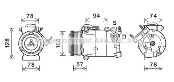 Кондиционер AVA QUALITY COOLING для FORD KUGA II (DM2) 2.0 TDCi