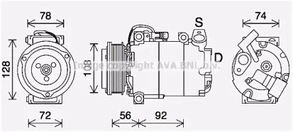 Кондиционер AVA QUALITY COOLING для FORD KUGA II (DM2) 2.0 TDCi