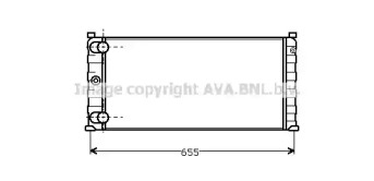 Водяной / масляный радиатор AVA QUALITY COOLING для FIAT PANDA (141_) 1300 D