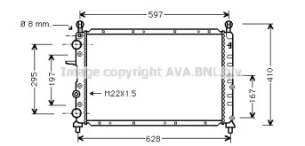 Водяной / масляный радиатор AVA QUALITY COOLING для ALFA ROMEO 146 (930_) 1.9 TD (930.B4A)
