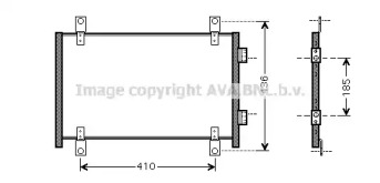 Конденсатор AVA QUALITY COOLING для PEUGEOT BOXER автобус (244, Z_) 2.8 HDi