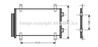 Конденсатор AVA QUALITY COOLING для PEUGEOT BOXER автобус (244, Z_) 2.8 HDi