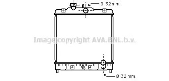 Водяной / масляный радиатор AVA QUALITY COOLING для HONDA CIVIC VI Fastback (MA, MB) 1.5 i Vtec-E (MA9)