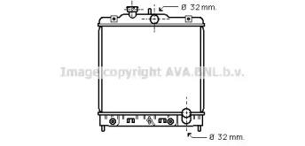 Водяной / масляный радиатор AVA QUALITY COOLING для HONDA CIVIC VI Fastback (MA, MB) 1.5 i Vtec-E (MA9)