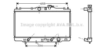 Водяной / масляный радиатор AVA QUALITY COOLING для HONDA ACCORD VI Hatchback (CH, CL) 1.8 i (CH6)