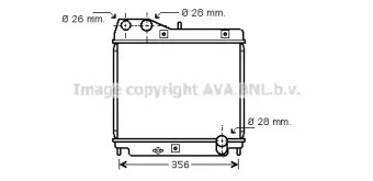 Водяной / масляный радиатор AVA QUALITY COOLING для HONDA JAZZ II (GD_, GE3, GE2) 1.2 i-DSI (GD5, GE2)