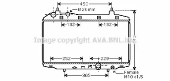 Водяной радиатор AVA QUALITY COOLING для HONDA CIVIC VIII Hatchback (FN, FK) 1.4 (FK1)