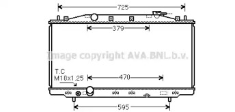 Водяной радиатор AVA QUALITY COOLING для HONDA ACCORD VIII универсал (CW) 2.4 i (CW2)