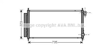 Конденсатор AVA QUALITY COOLING для HONDA JAZZ II (GD_, GE3, GE2) 1.3 (GD1)