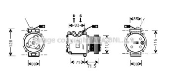 Кондиционер AVA QUALITY COOLING для HONDA CIVIC II Shuttle (EE) 1.4 i 16V (EE1)