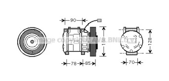 Кондиционер AVA QUALITY COOLING для HONDA ACCORD IV (CB) 2.2 i 16V (CB7)