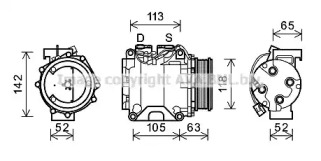 Компрессор/детали AVA QUALITY COOLING для HONDA ACCORD VII Tourer (CM, CN) 2.0 (CM1)