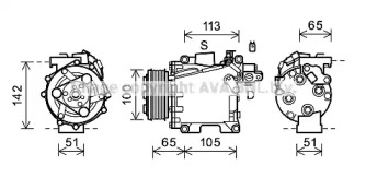 Кондиционер AVA QUALITY COOLING для HONDA CIVIC VIII Hatchback (FN, FK) Type R (FN2)
