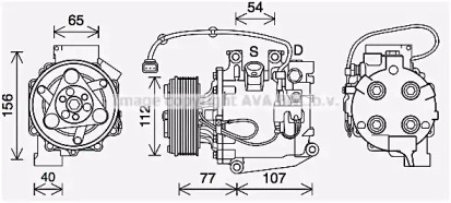 Кондиционер AVA QUALITY COOLING для HONDA ACCORD VIII универсал (CW) 2.0 i (CW1)