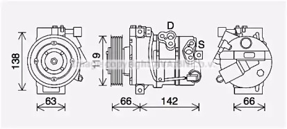 Кондиционер AVA QUALITY COOLING для KIA SPORTAGE (QL) 2.0 CRDi